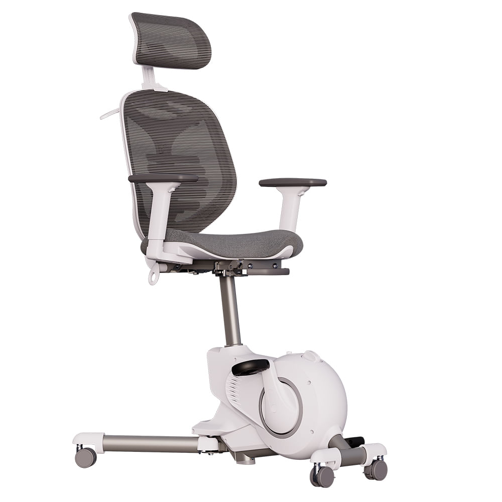 Foto 2 de Cadeira Ergonômica Elements Health Egea Cinza e Branca