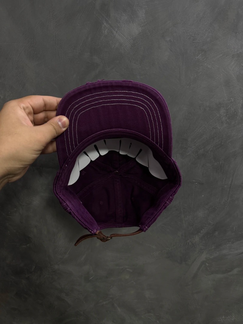 Foto 4 de Boné Supreme Distressed Script 6-Panel Dark Purple FW25-W3 — Único, Novo