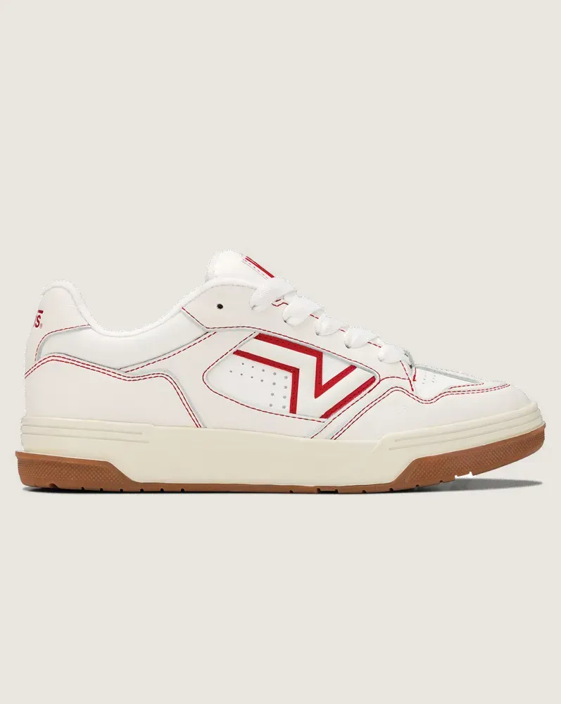 Vans Upland Contrast Stitch White Red — 34 / 35, Novo