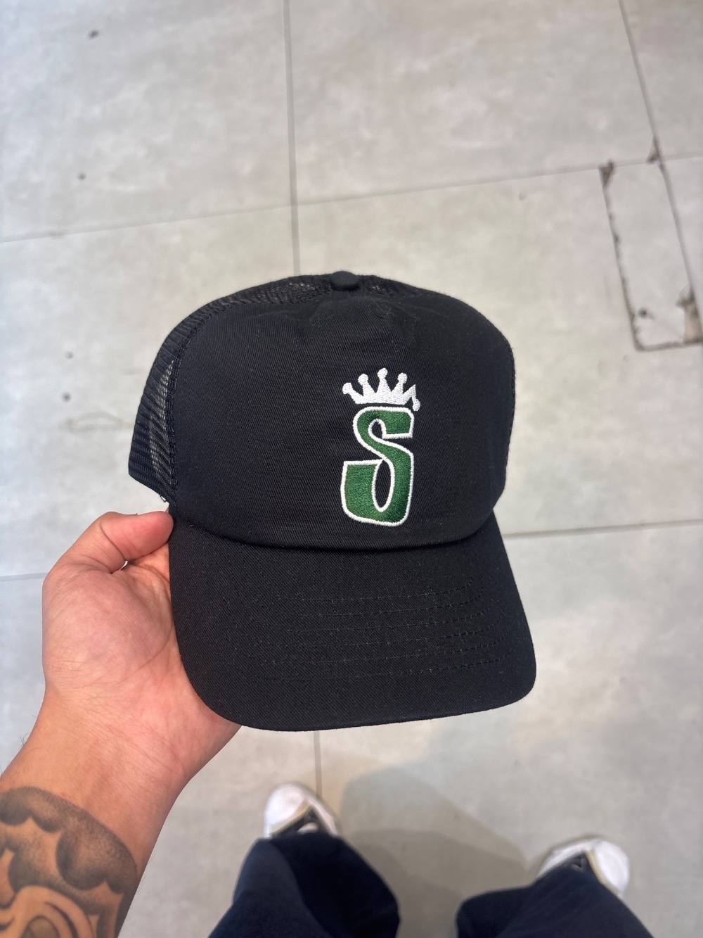 Boné Stüssy S Crown Trucker Shadow Black — Único, Novo