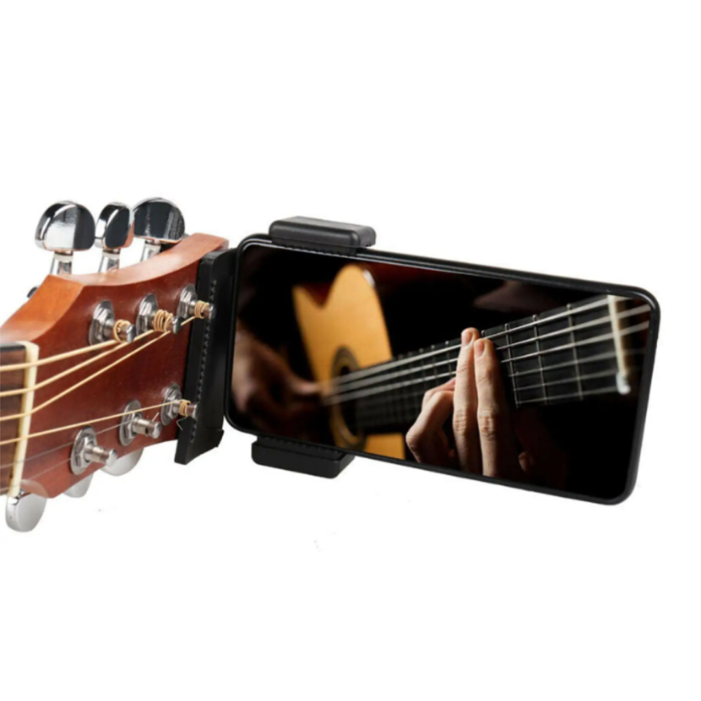 Foto 2 de Apoio Suporte Prende Celular Headstock Guitarra Violão Baixo- 11580