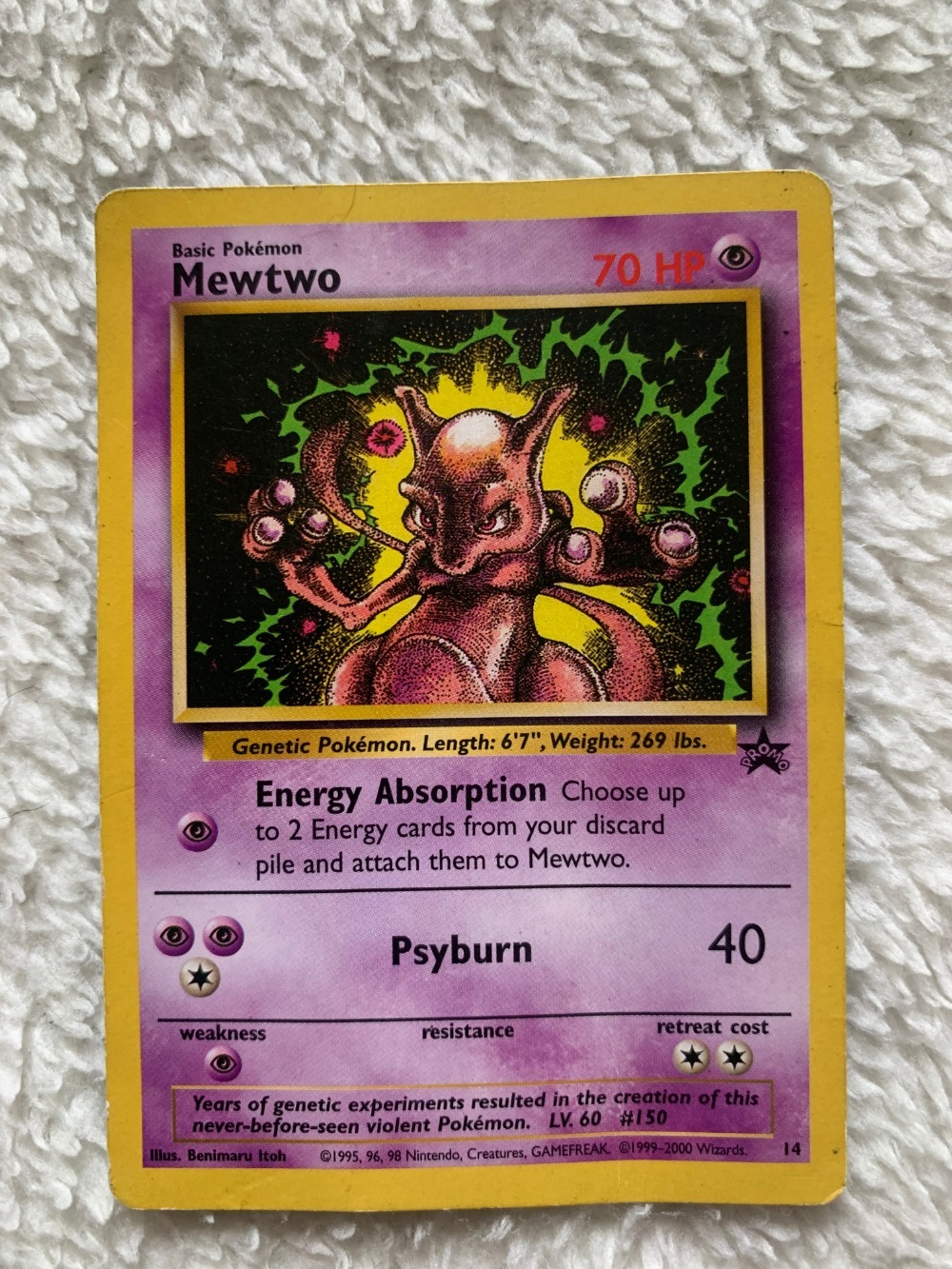 Mewtwo (14) WotC Promos Pokémon TCG — Damaged, Usado