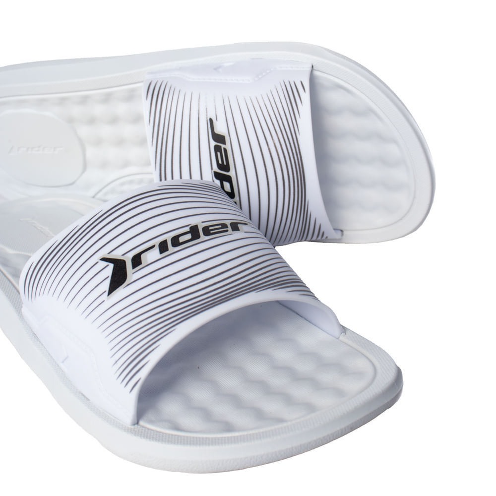 Foto 2 de Chinelo Masculino Rider Step Slide Monobloco Branco