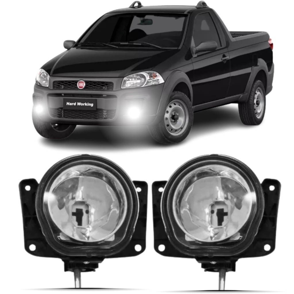Par Farol Milha Fiat Strada Working 2014 2015 2016 2017