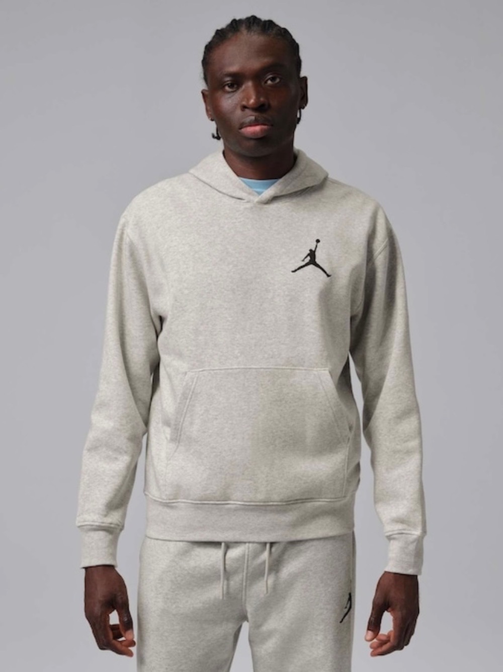 Moletom Air Jordan Jumpman Fleece Grey Heather — XXG, Novo