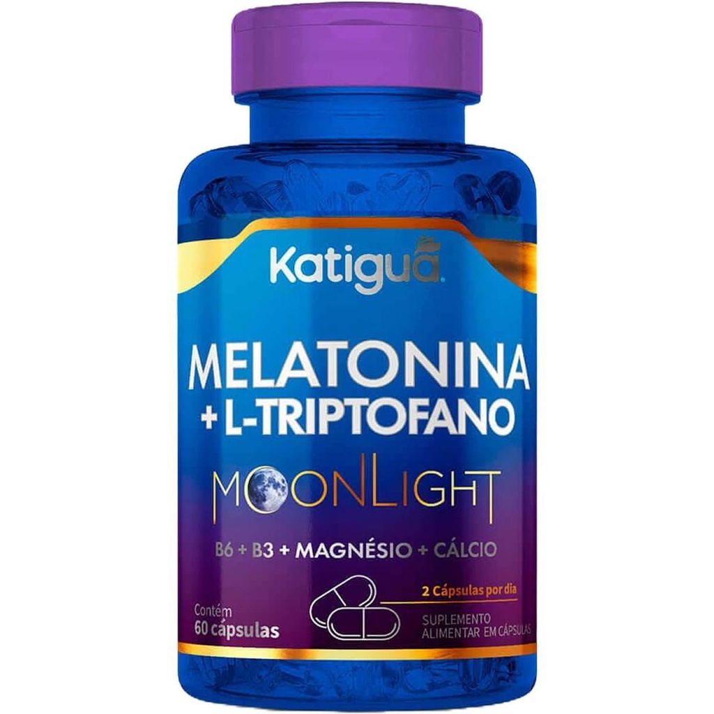 Melatonina + triptofano 500mg - 60 Cápsulas - katiguá