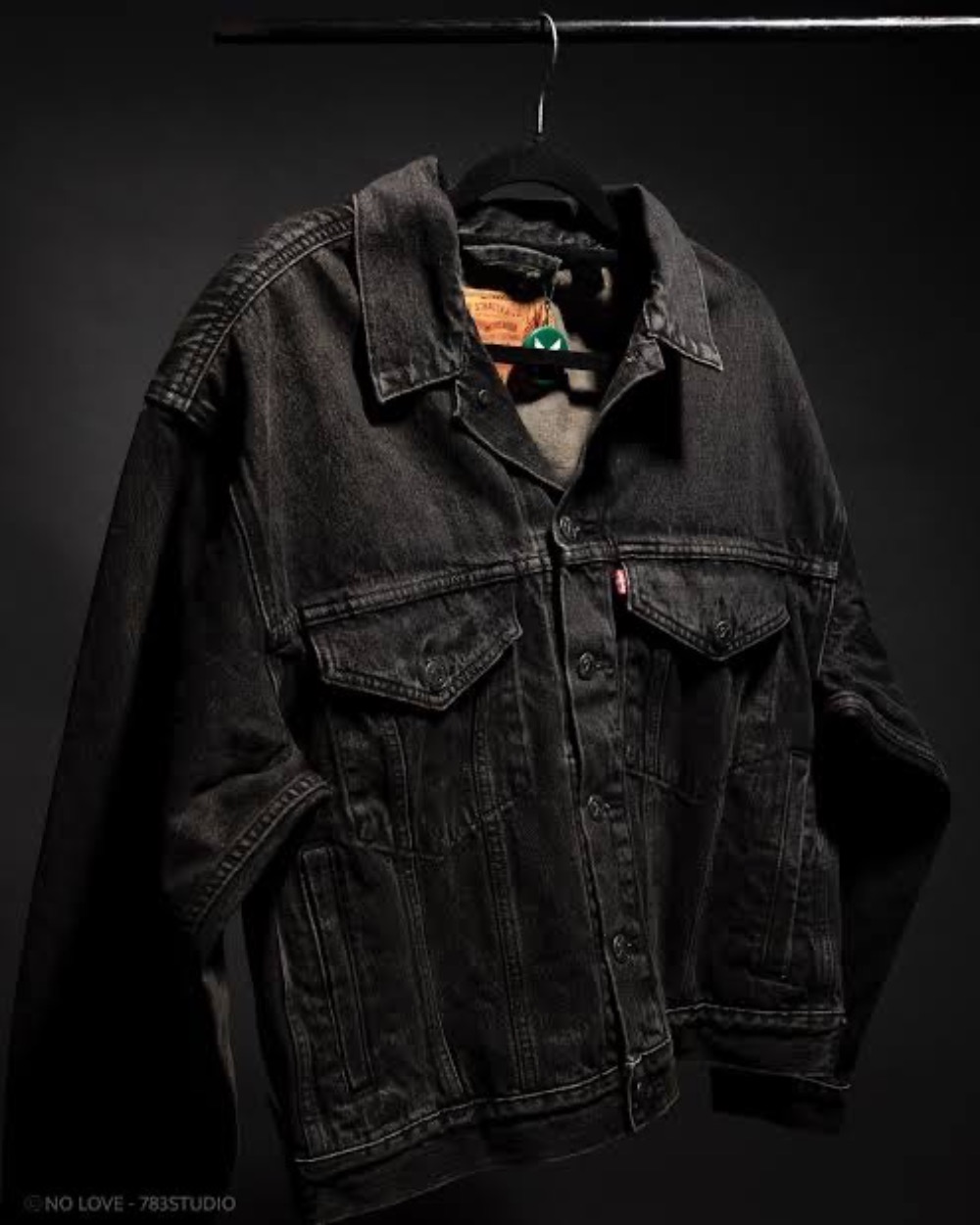 Levi's x Air Jordan Jaqueta Type III Trucker Black Wash — M, Novo