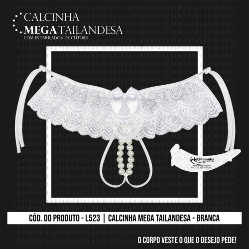 Calcinha Tailandesa com Pérolas em 4 Cores - La Pimienta