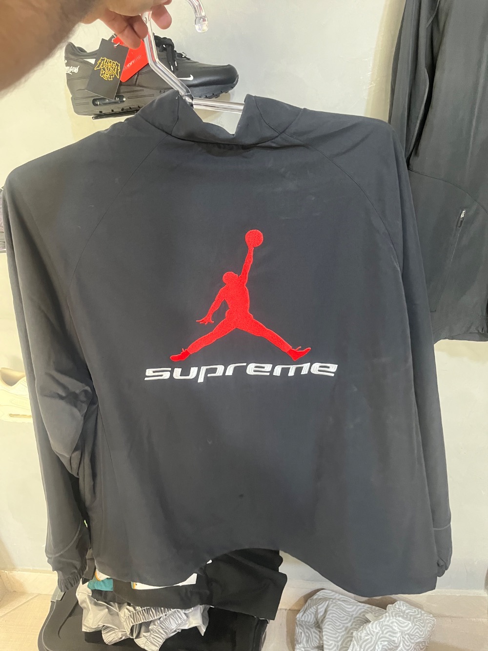 Air Jordan x Supreme Jaqueta Black SS26-W15 — G / XG, Novo