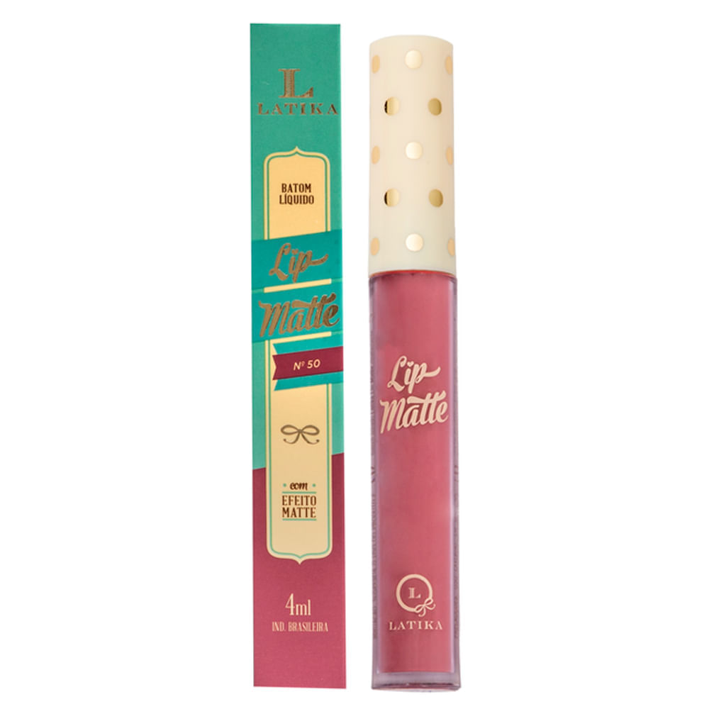 Foto 4 de Batom Líquido Latika Lip Matte 4ml — Nº 50 Nude