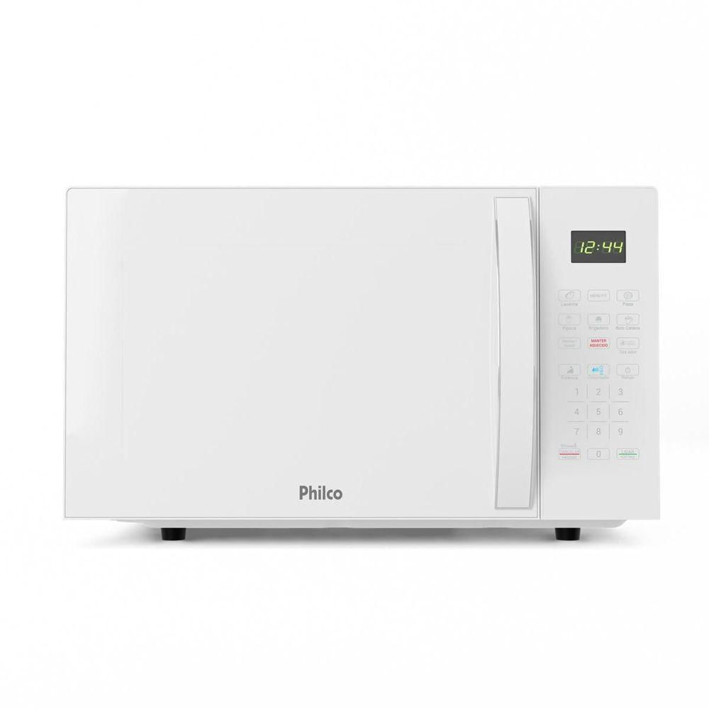 Micro-ondas de Bancada Philco PMO30B 28L 1100W Branco com Painel Digital 110V
