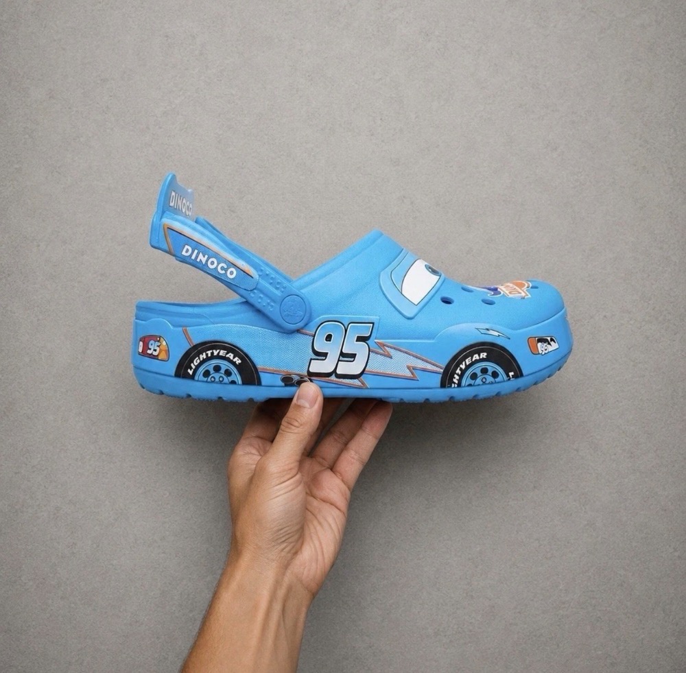 Cars x Crocs Crocband Lightning McQueen Dinoco Blue — 35 / 36 / 38 / 39, Novo