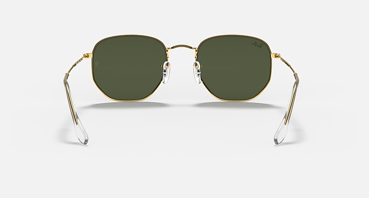Foto 4 de Ray-Ban Óculos De Sol Hexagonal - Quadro Ouro Lente Verde 51-21