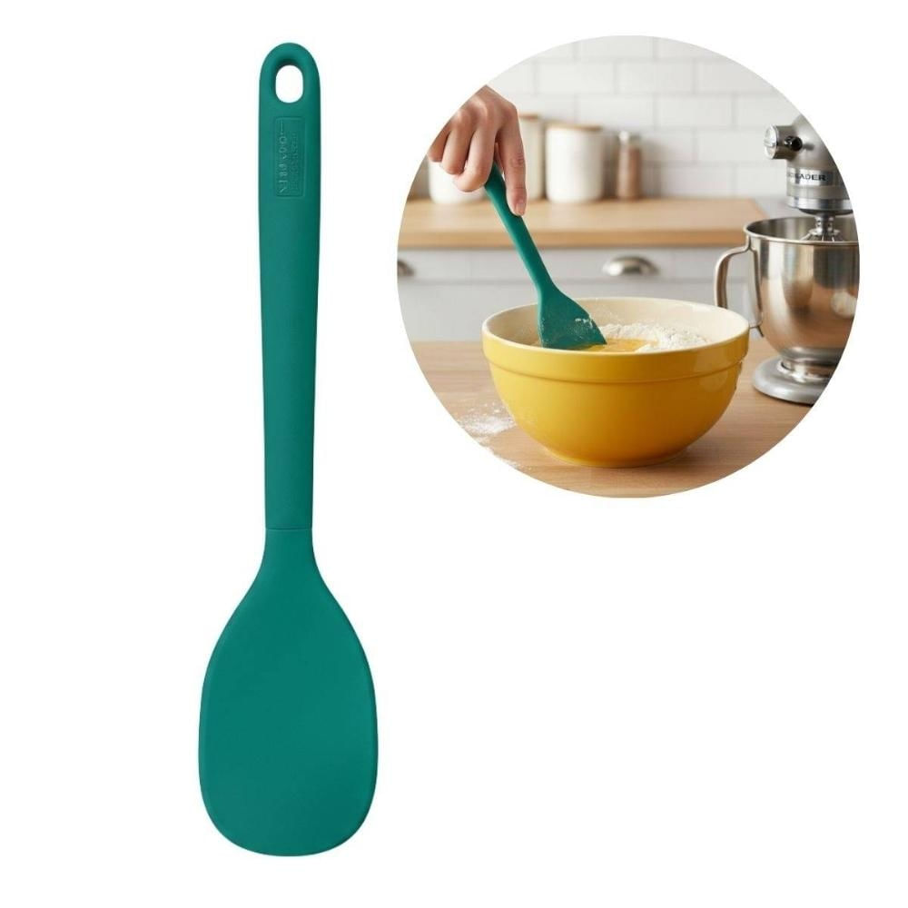 Espátula Clássica Cozinha Utensílio Silicone Flexível Verde