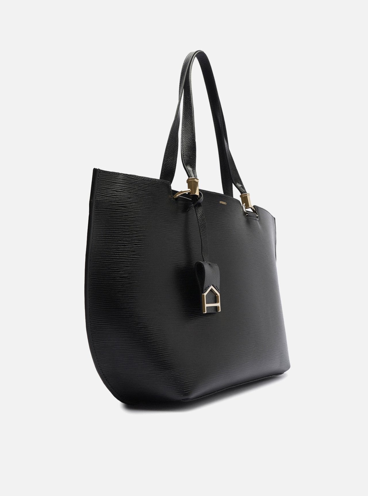 Foto 5 de Bolsa Shopping Preta Couro Abraccio Grande