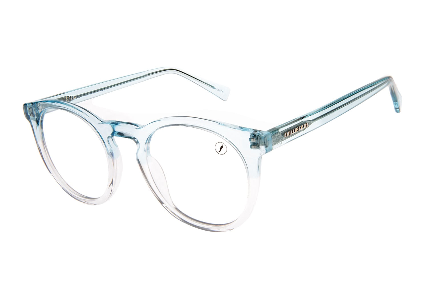 Armação Para Óculos de Grau Feminino Redondo Two Colors Azul LV.AC.0977.0808 M