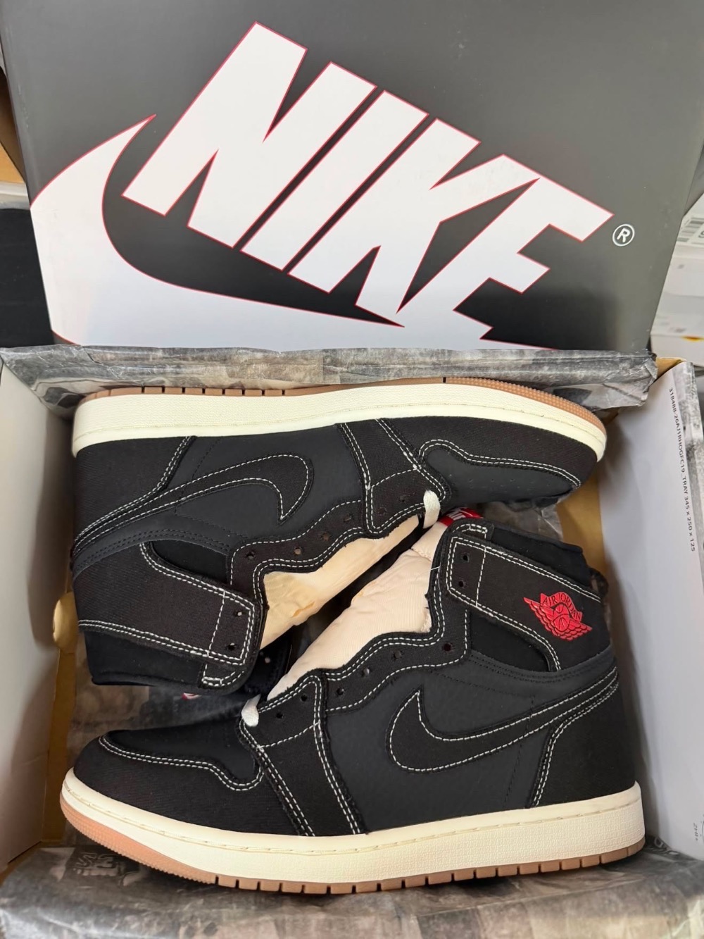 Air Jordan 1 Retro High OG Flight Club Black Sail — 41, Novo