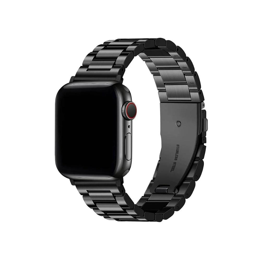 Pulseira para Apple Watch 42 / 44 / 45 / 46 / 49 MM - Metal Armor - Preta - Gshield