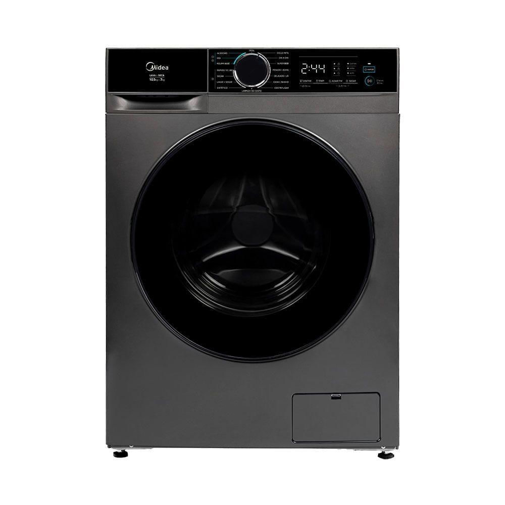 Lava e Seca Midea MFA01D105B-GK-02 10,5kg 7kg Inverter Titanium com Ciclo Pets 220V