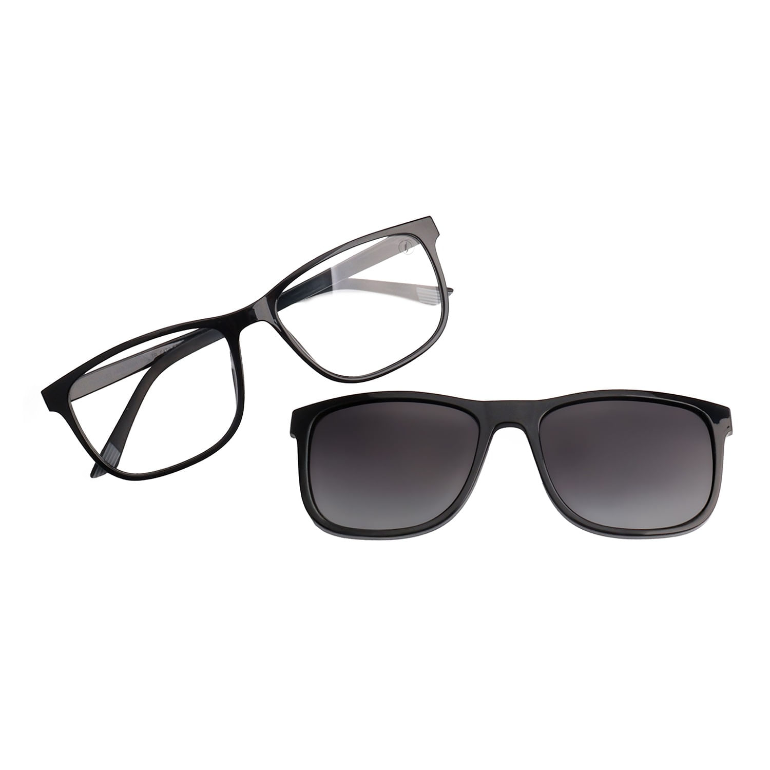 Armação Para Óculos de Grau Masculino Chilli Beans Clássicos Multi Polarizado Degradê Preto LV.MU.1469.2001 M