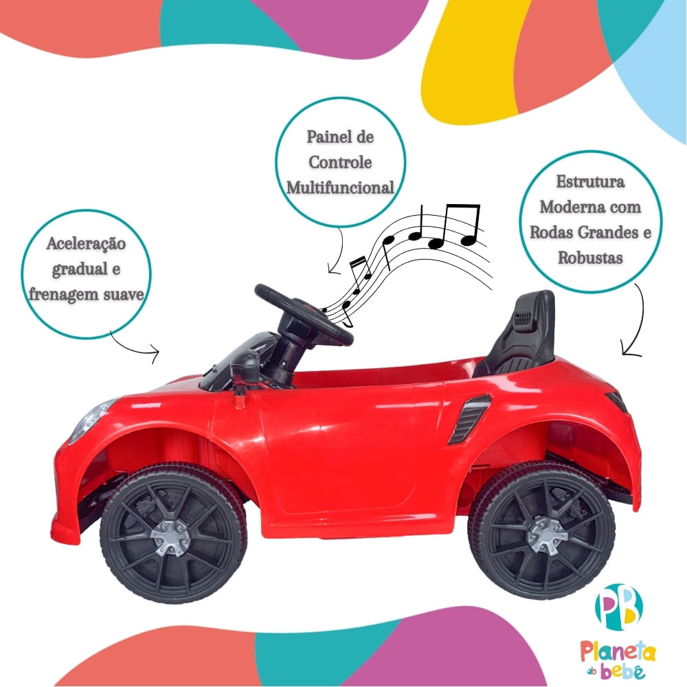 Foto 4 de Carro Elétrico Infantil Compact - Zippy Toys Vermelho