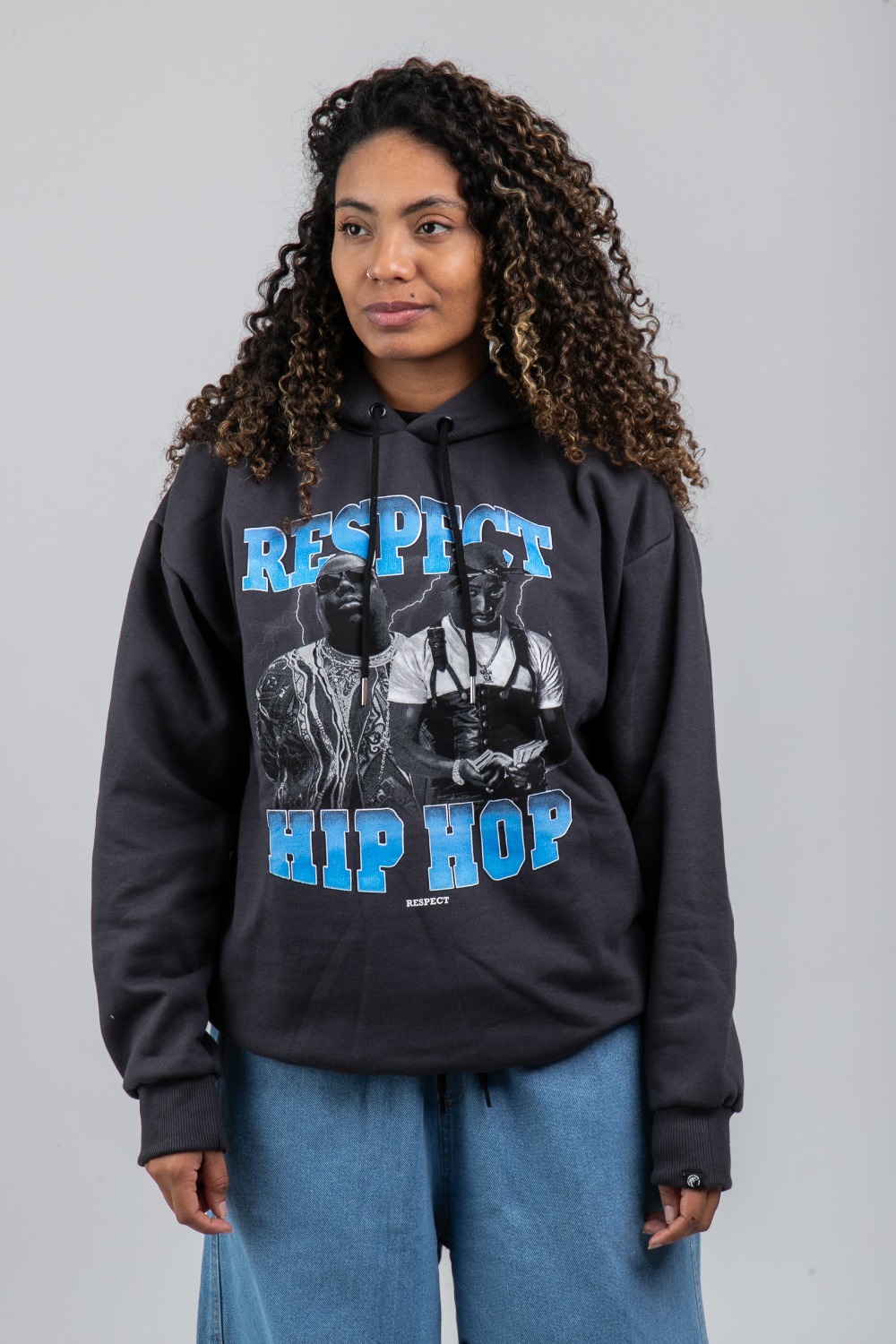 Moletom Respect Vintage 2pac Big Chumbo Black — P / M / G / XG / XXG / 3XG, Novo