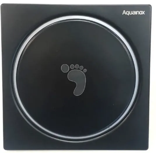 RALO CLICK QUADRADO 15X15 BLACK MATTE AQUAPLAS