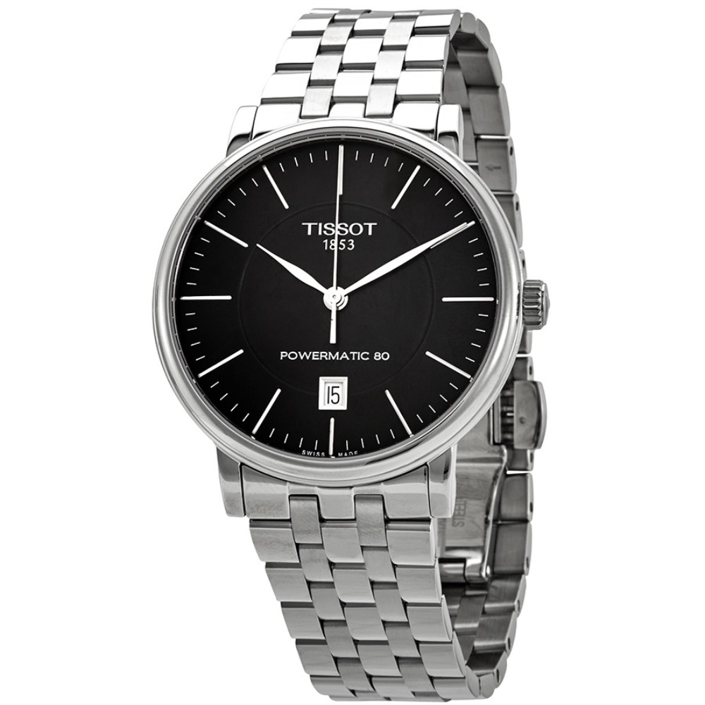 Relógio Tissot Carson Premium Powermatic 80 Automático Black 40mm — Único, Novo