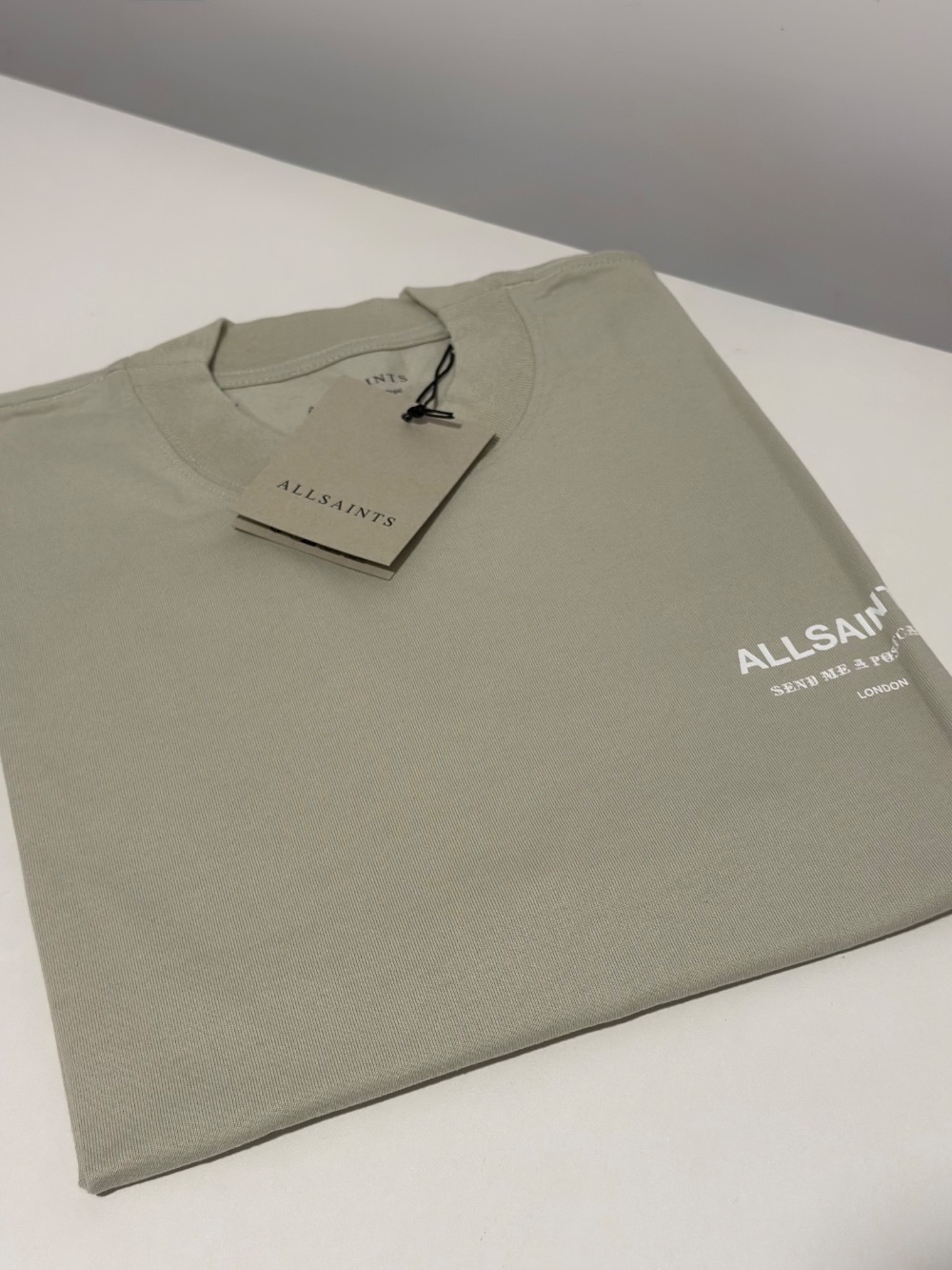 Camiseta AllSaints Dreamer Oversized Powdered Green — M, Novo