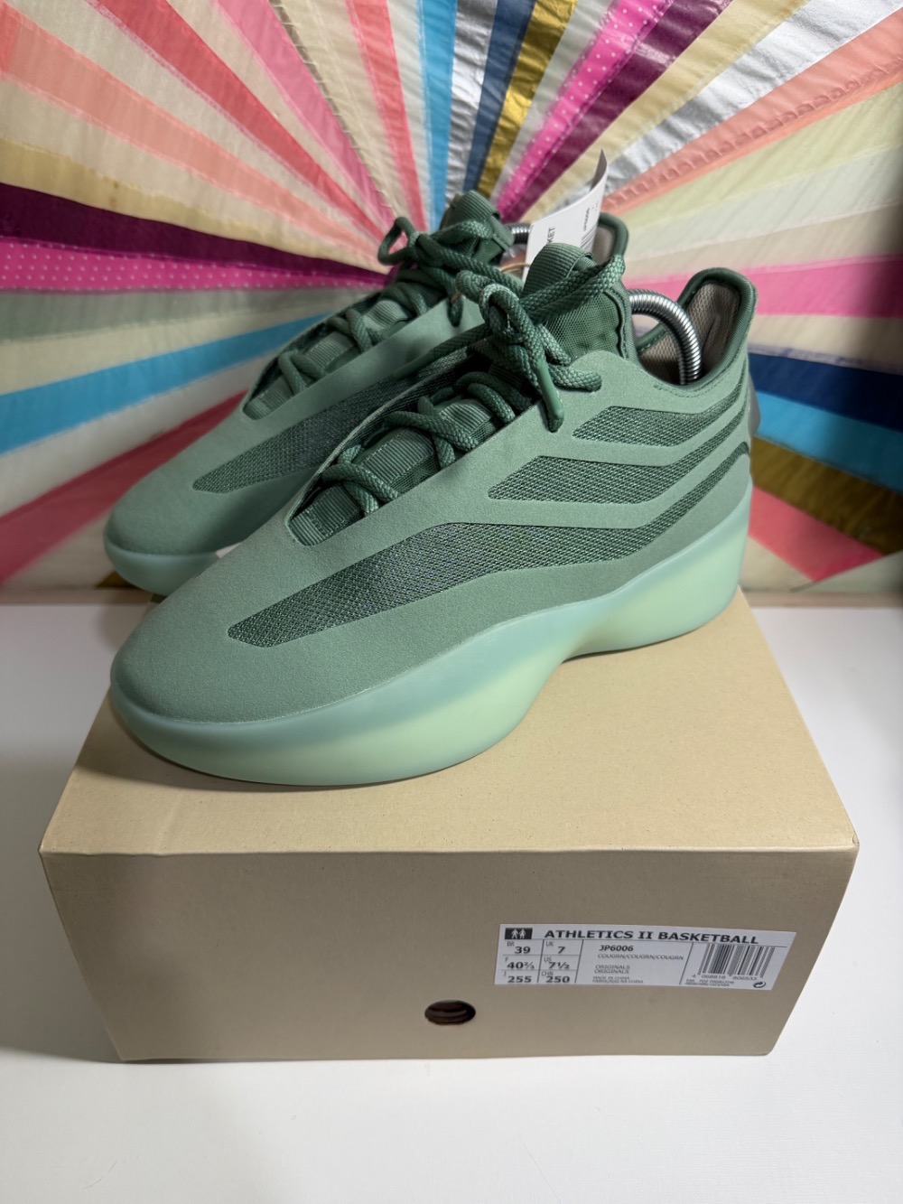 Fear of God x adidas Athletics II Court Green — 39, Novo