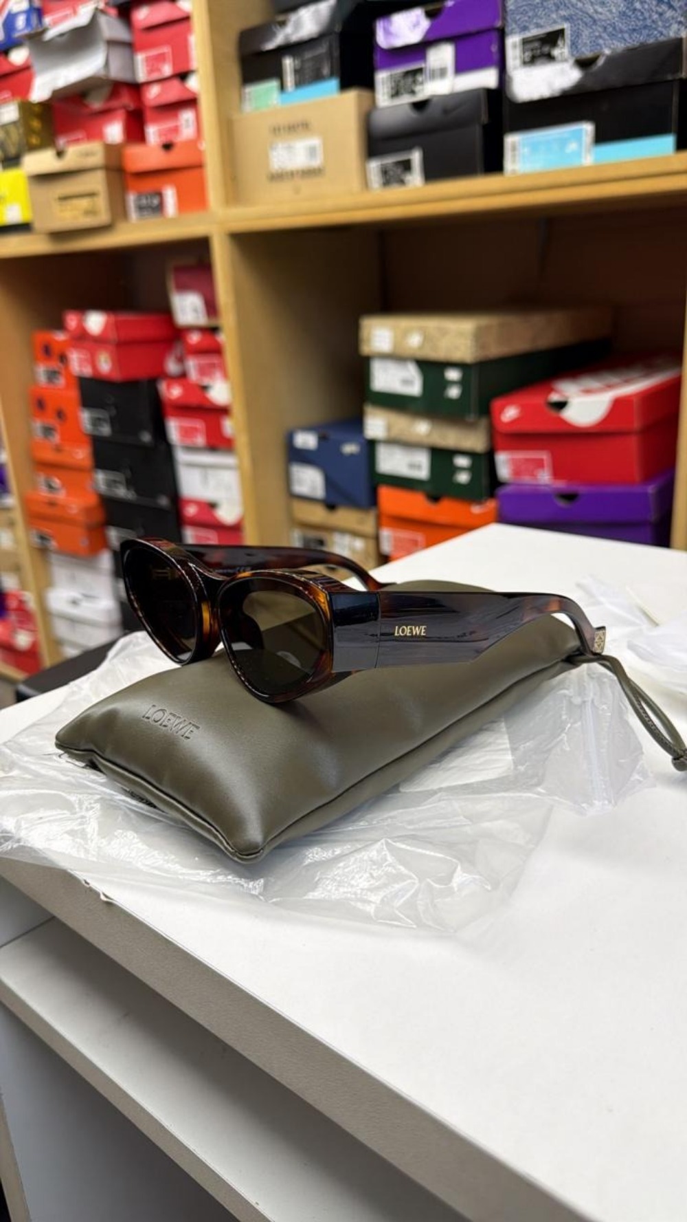 Óculos Loewe Front Lenses Cateye Brown — Único, Novo