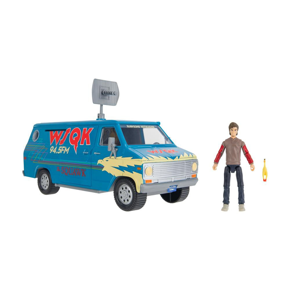 Kit Carro RL e Boneco Stranger Things 10cm Steve com Van
