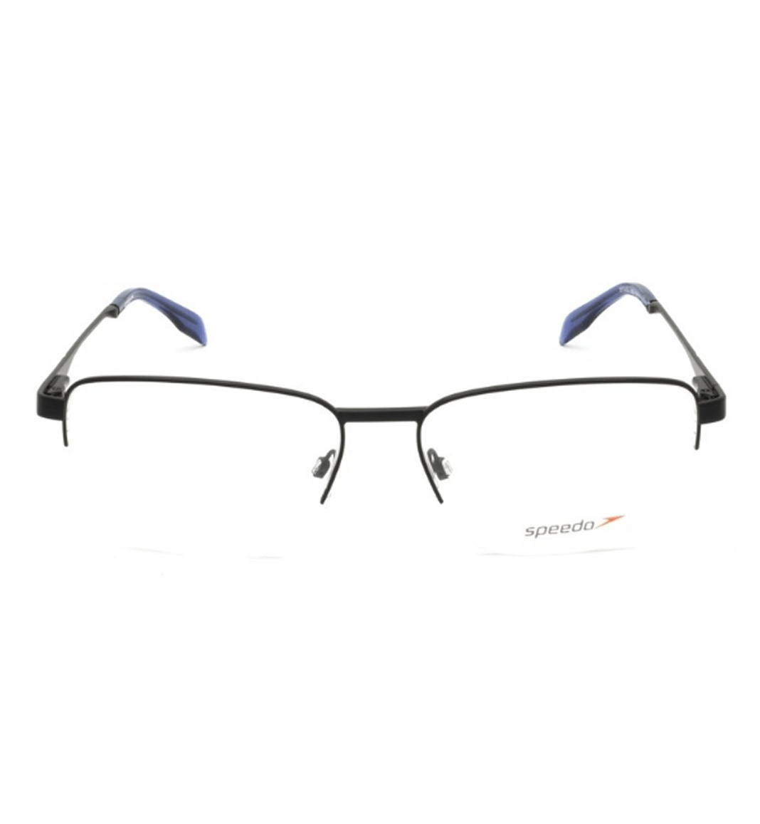Armação para Óculos de Grau Masculino Speedo SP1410 Preto Fosco e Azul Cristal