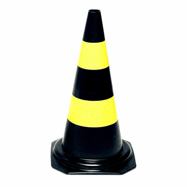 Cone Plástico 50cm - Preto