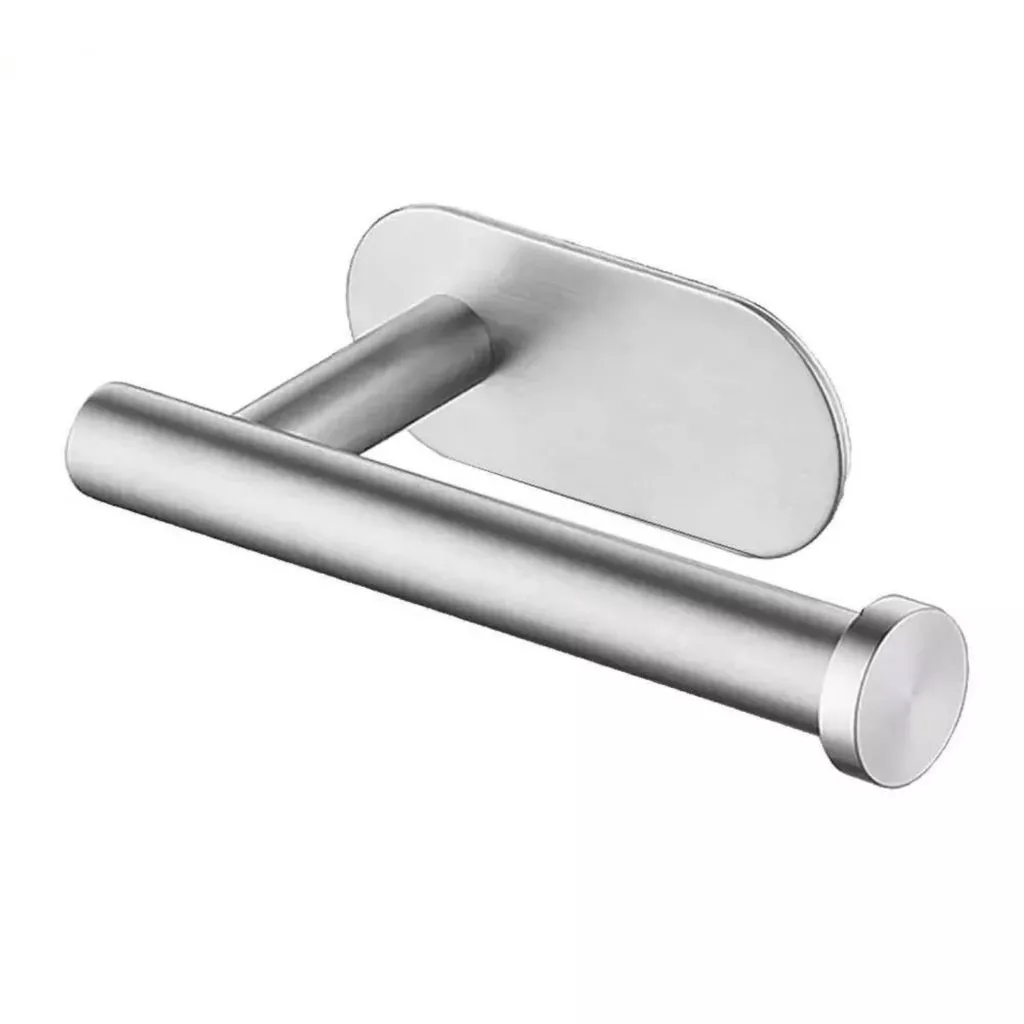 Suporte para Papel Higiênico Inox Sem Furo | Instalação Fácil com Adesivo Porta Papel Higiênico