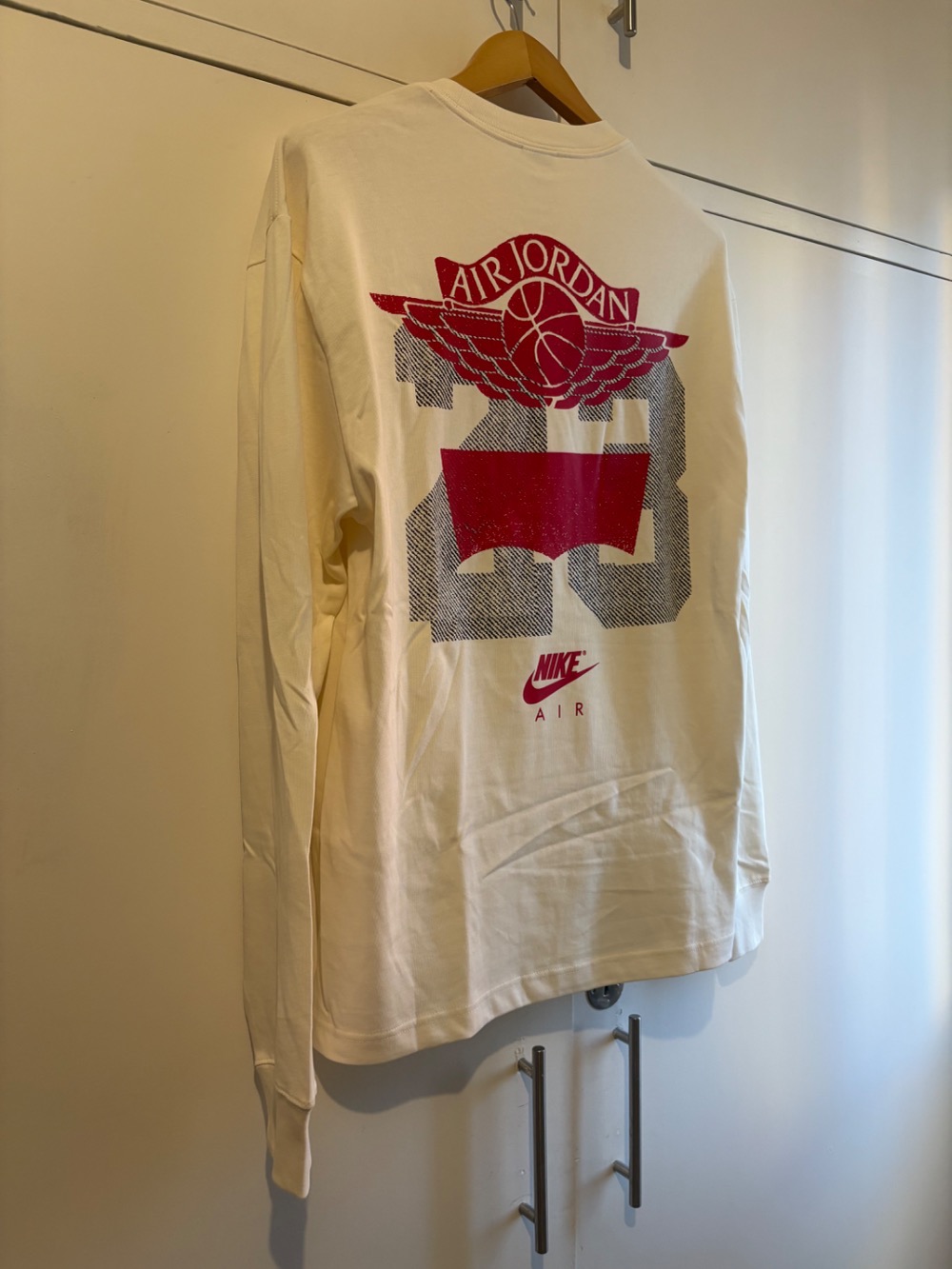 Levi's x Air Jordan Camiseta Manga-Longa Off White — M, Novo