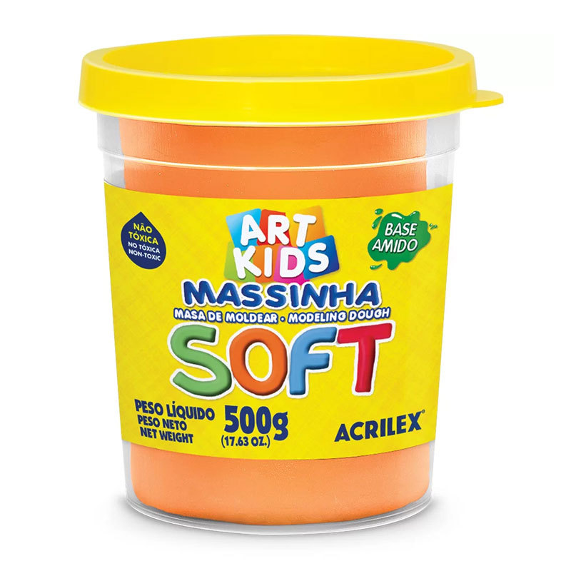 Massa de modelar Soft 500g Laranja 105 Acrilex