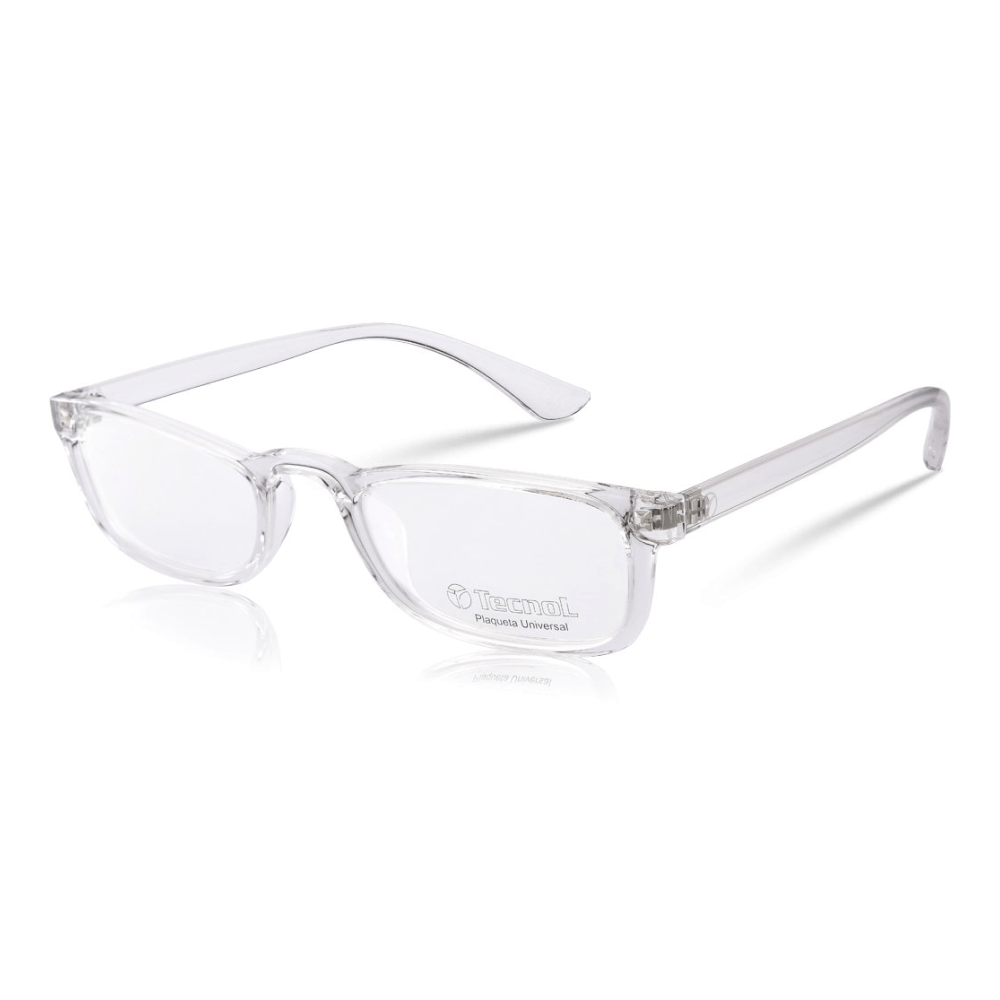 Armação de Óculos de Grau Tecnol TN3096U Feminino Retangular Acetato Transparente