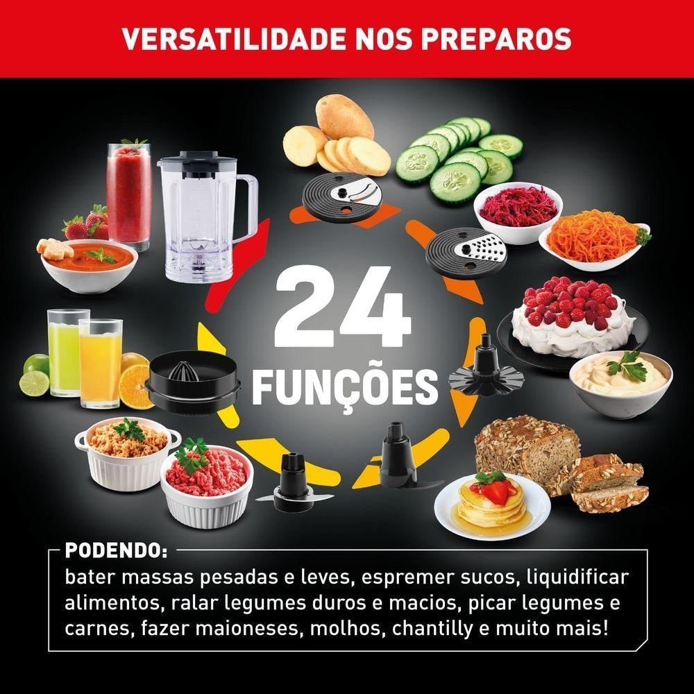 Foto 4 de Multiprocessador Arno MP72 Preto 24 Funções 1000W 220V