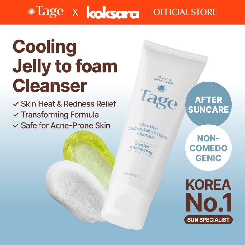 TAGE Cica-Tree Cooling Gel to Foam Cleanser 120ml