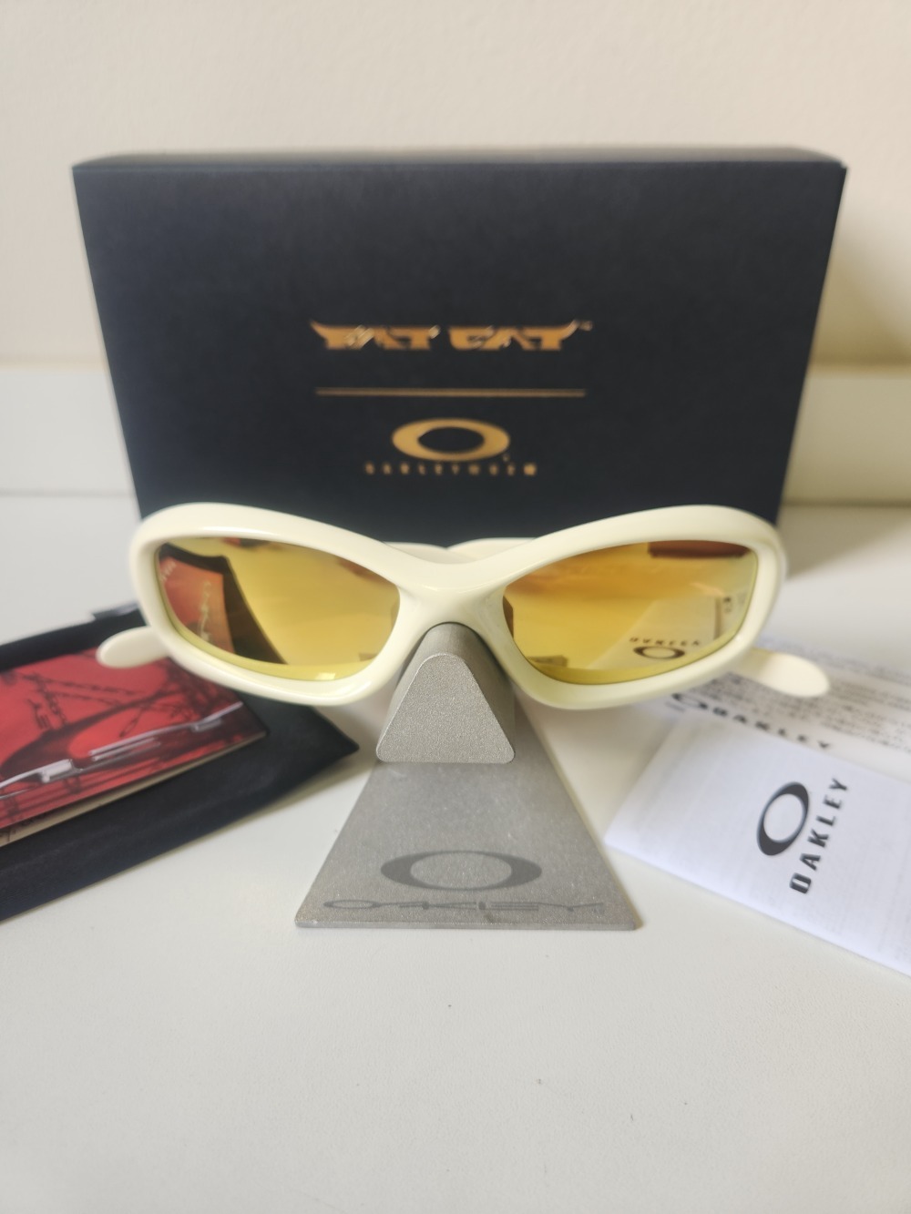 Óculos Oakley Fatcat Cream Prizm 24k Polarized — Único, Novo