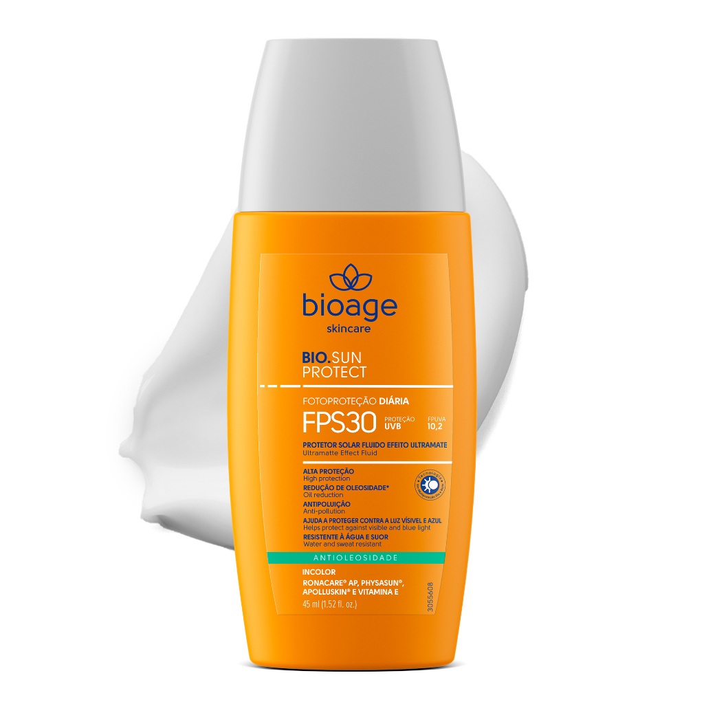 Bioage Protetor Solar Fluido Ultramate Incolor FPS30 45ml