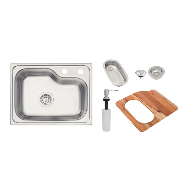 CUBA INOX MORGANA UNDER 69X49 + ACESSORIOS TRAMONTINA