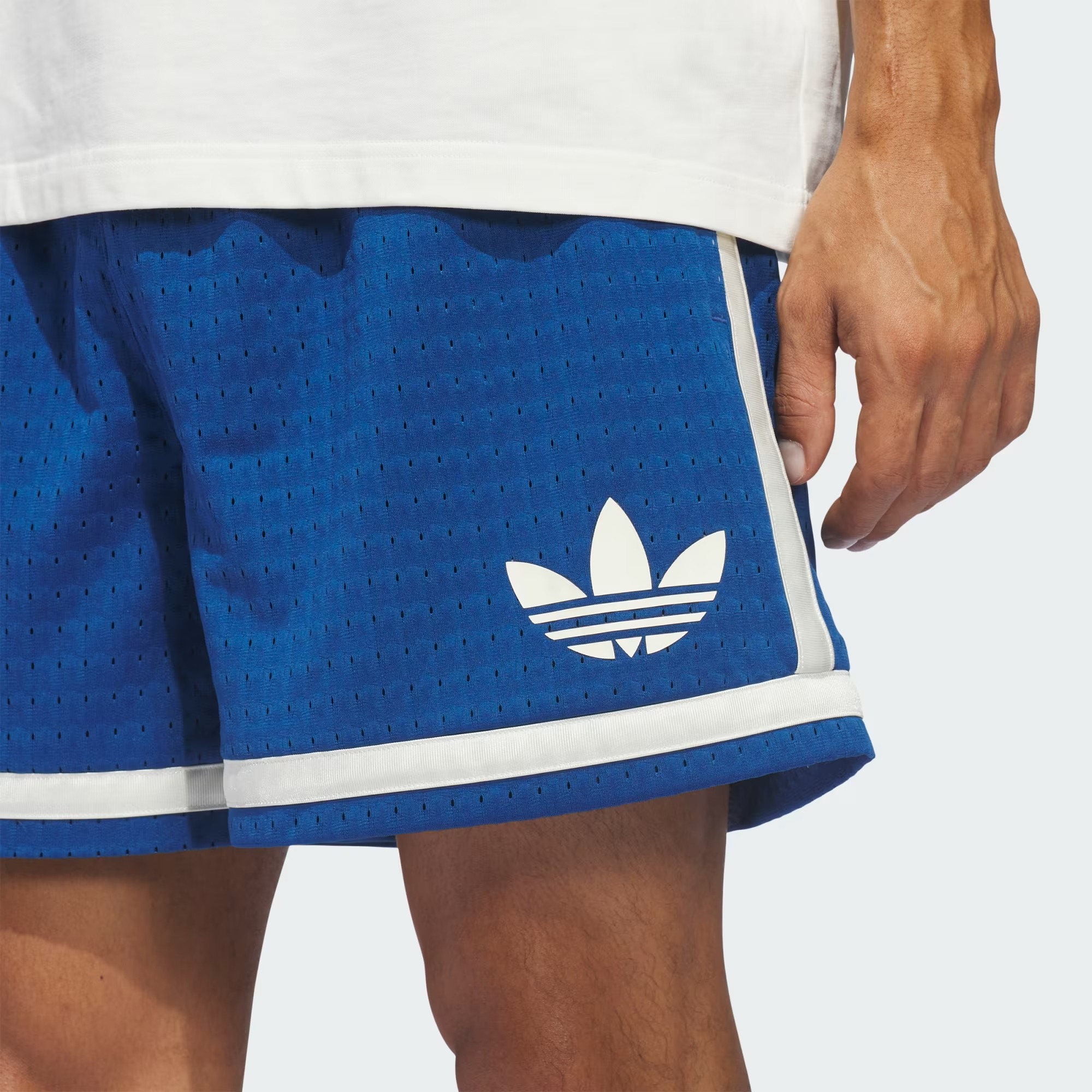 Shorts adidas Basquete Originals Dark Marine Ivory — G, Novo