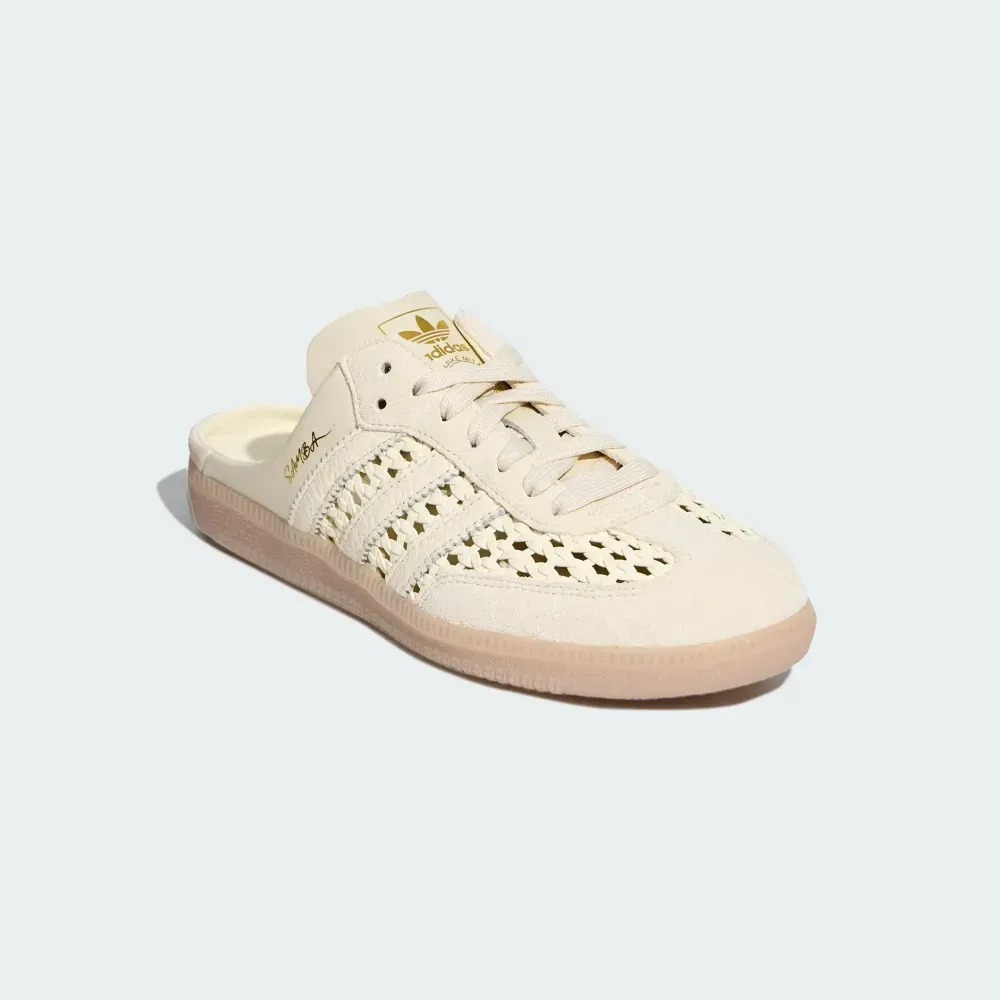 adidas Samba OG Mule Cream White Gold Metallic — 34, Novo