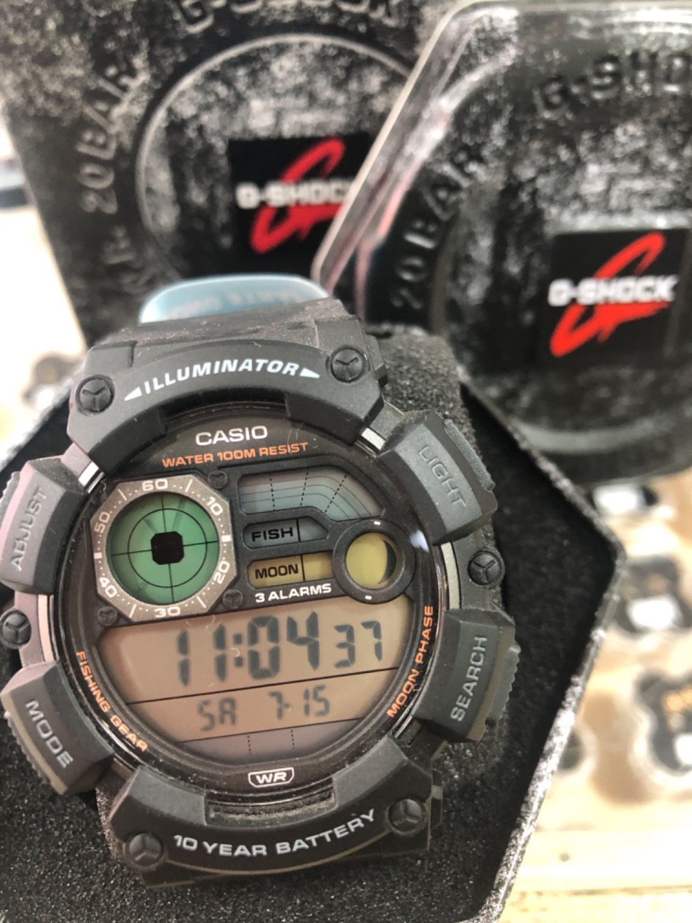Relógio Casio Iluminator Black Dial 54,5mm — Único, Novo