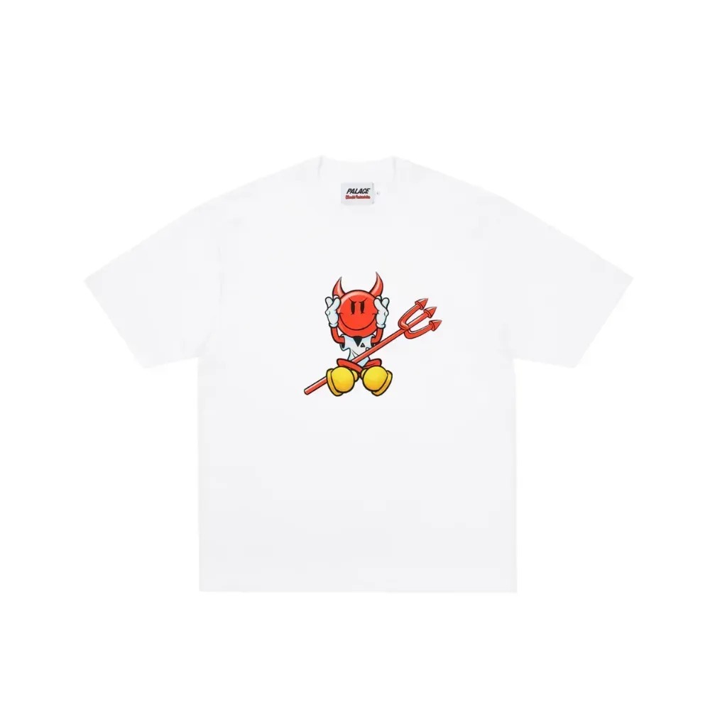 World Industries x Palace Camiseta Devil White — M, Novo