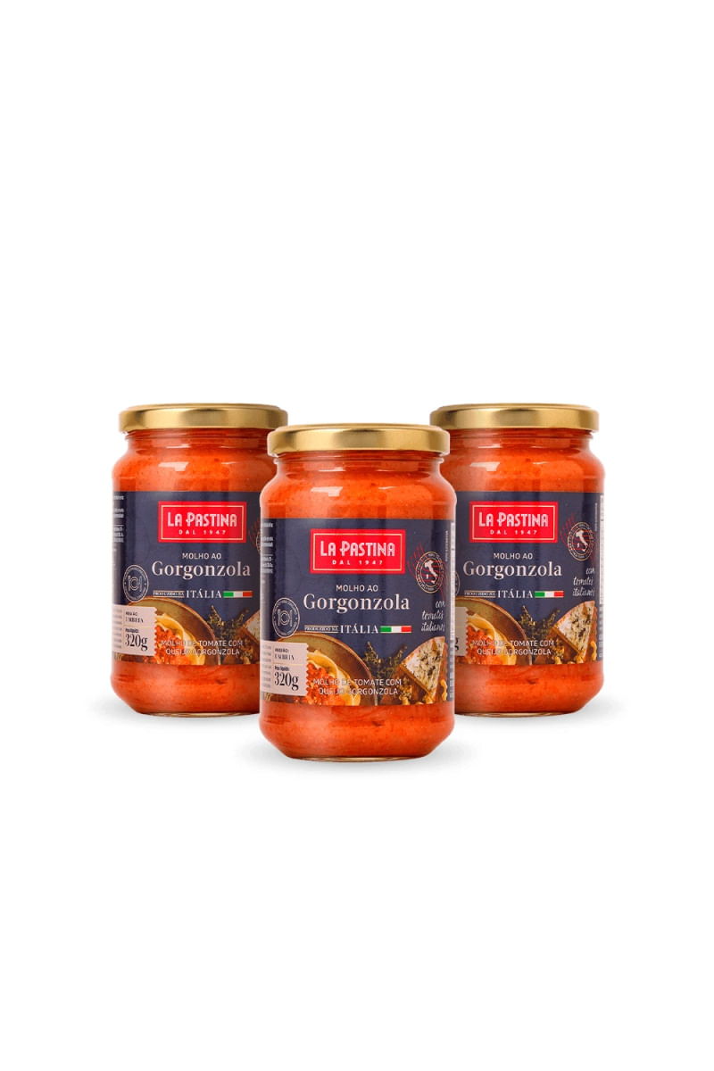 Kit 3 Molho Gorgonzola Italiano 320G La Pastina