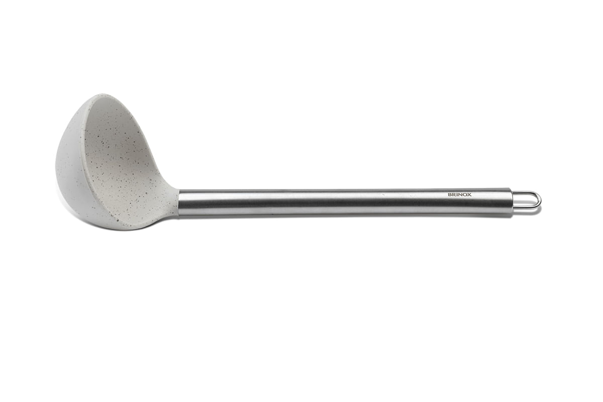 Concha Terrina Aço Inoxidável Base Silicone 30,5 cm Para Panela Antiaderente Linha Duo Brinox Creme