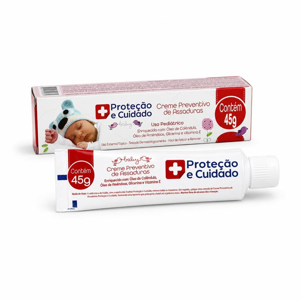 Creme Preventivo de Assaduras Proteção e Cuidado Vermelho 45g